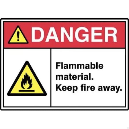 Accuform ANSI ISO DANGER Safety Sign FLAMMABLE MRHL008XP